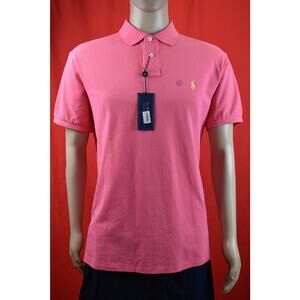 NWT RALPH LAUREN PINK YELLOW LABEL POLO SHORT SLEEVE BUTTONS SHIRT XL